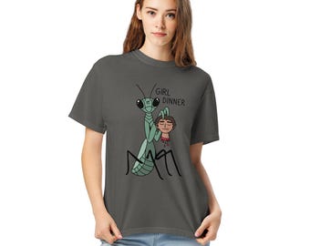 Camiseta de cena para chicas, divertida camiseta con estampado de mantis religiosa, camiseta de humor negro para mujer