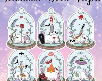 Terrarium Book Trope Sticker Set: Bookish Vinyl Stickers