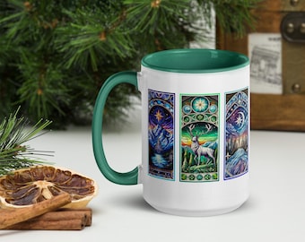 Fantasy Bookish Stain Glass Artwork Mug - Inspired by your favorite romantasy series fictional cities