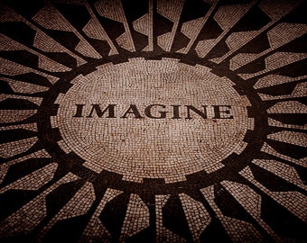 Imagine Fine Art Print in Black & White, John Lennon, Beatles, Believe, New York, NYC, City, Urban