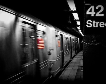 42 New York Times Square Subway Photograph, NYC Subway Train Station, Tourist, Tourism, NYC, New York City, Urban, Fine Art