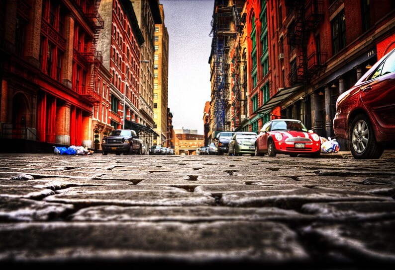 Cobblestone Street Canvas Wrap New York City NYC Urban Etsy