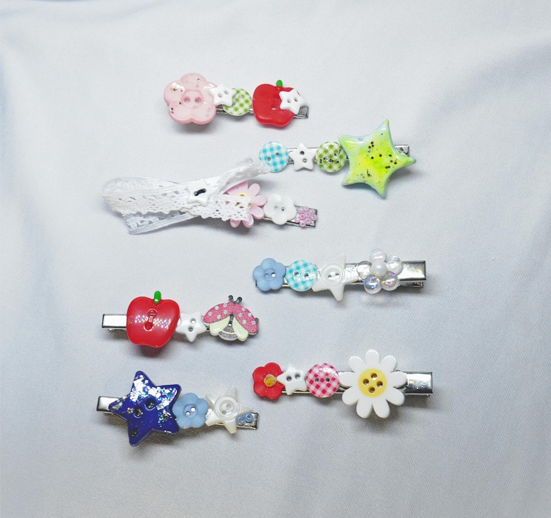 Handmade Button Clips: Juminocore Applecore Heisei Retro Whimsy Twee - Etsy