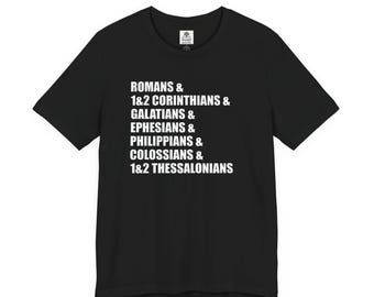 Koszulka z listami Kościoła Pawła | List do Rzymian, List do Koryntian, List do Galatów, List do Efezjan, List do Filipian, List do Kolosan, List do Tesaloniczan