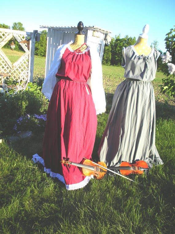 Symphony No. 7 from the Prairie Symphony Collection self bustle steampunk edwardian shabby cottage victorian ruffle or lace edge long skirt