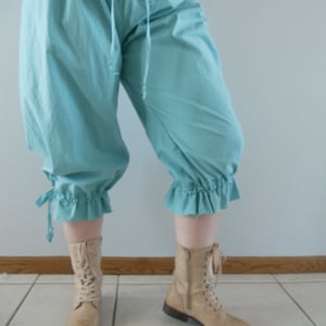 Beach Bum Bloomers from Sunwahsed Prairie pantaloons with cinch bottoms and a raw edge frill