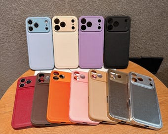 Custom Leather iPhone 17 Case, Personalized Initials, Minimalist Eco Cover