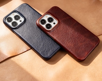 Handmade Genuine Leather iPhone Case: Classic Protection for Pro Models