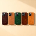 Handmade Crazy Horse Leather iPhone Case: Vintage Texture, Protective Cover product logo