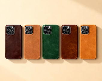 Handmade Crazy Horse Leather iPhone Case: Vintage Texture, Protective Cover