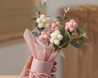 Handmade Crochet Flower Bouquet | Woven Floral Arrangement