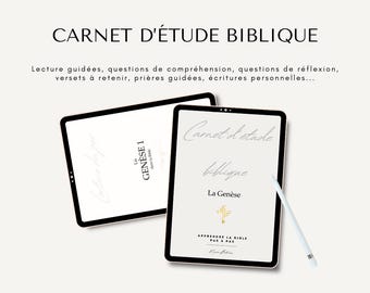 Genesis Bijbelstudie Notitieboek - 50 Hoofdstukken - 220 Pagina's Afdrukbare PDF - Stap-voor-stap Christelijke Bijbelstudie