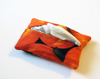 Pumpkin Praint Fall Harvest Purse Tissue Cozy Under 5 Dollars Stocking Stuffer