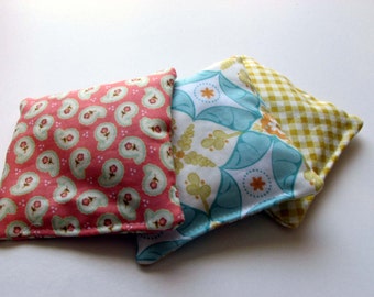 Hand Warmer 4 x 4 inch Rice Bag, hot cold therapy pack, heat pad, small rice bag, kids boo boo bag