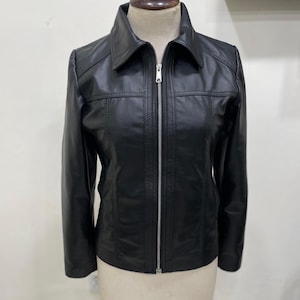 1970s Leather Bomber Black - Etsy