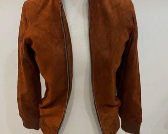 Vintage Brown Suede Bomber Jacket | Retro Style, Premium Quality
