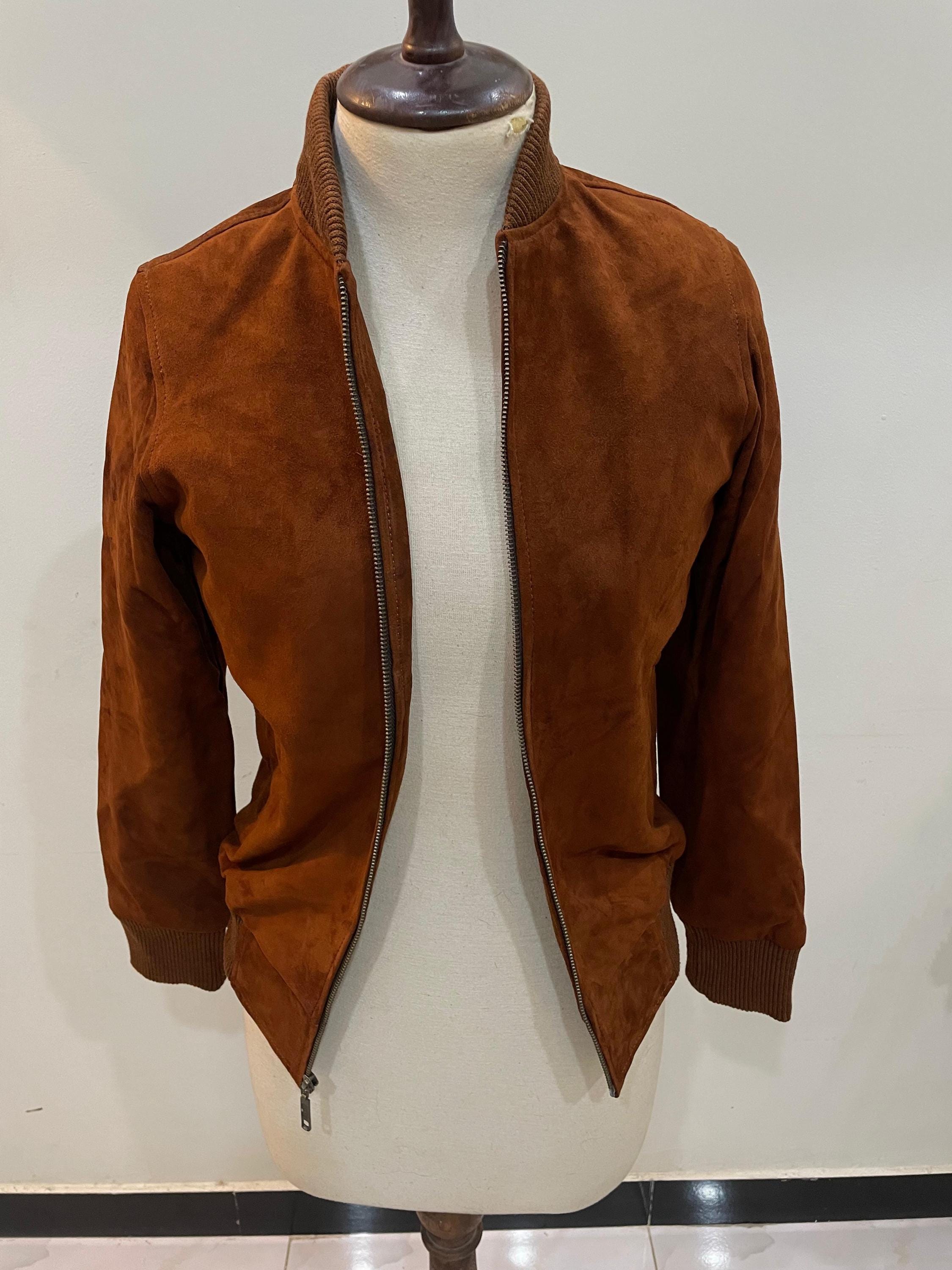 に*こ様 vintage real suede leather bomber j vintage real suede leather bomber jacket コムサ メンズ