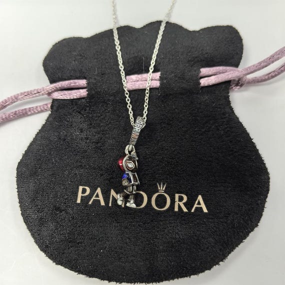 Pandora Silver S925 Marvel Spider-man Miles Morales Charm Necklace
