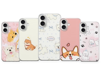 Funda de teléfono de Pomerania, adorable funda de regalo de cachorro para iPhone 17 Pro Max, 16e, 15, 14, 12 y Samsung S25 Ultra, S24 FE, A56, Pixel 10 XL, 9a, 8