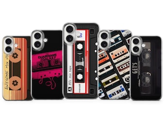 Retro Cassette Tape Phone Case, Vintage Gift Cover for iPhone 17 Pro Max, 16e, 15, 14, 12 & Samsung S26 Ultra, S24 FE, A56, Pixel 10 XL, 10a