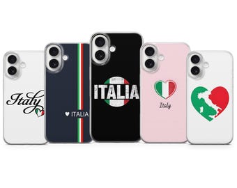Funda de teléfono con la bandera italiana, ideal como regalo para iPhone 17 Pro Max, 16e, 15, 14, 12 y Samsung S25 Ultra, S24 FE, A56, Pixel 10 XL, 9a, 8