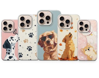 Funda de teléfono Golden Retriever con diseño de perro para iPhone 17 Pro Max, 16e, 15, 14, 12, Samsung S25 Ultra, S24 FE, A56, Pixel 10 XL, 9a, 8, 7, 6