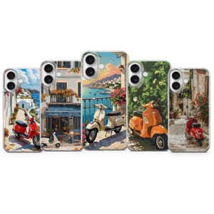 Italienskt skoterfodral, Vespa-presentfodral för iPhone 18 Pro Max, 16e, 15, 14, 12 & Samsung S26 Ultra, S24 FE, A56, Pixel 10 XL, 9a, 8