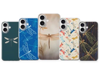 Funda de teléfono con diseño de libélula, ideal como regalo para iPhone 17 Pro Max, 16e, 15, 14, 12 y Samsung S25 Ultra, S24 FE, A56, Pixel 10 XL, 9a, 8