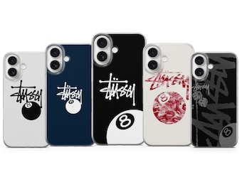 Coque de portable streetwear 8 boules pour iPhone 17 Pro Max, 16e, 15, 14, 12 Samsung S25 Ultra, S24 FE, A56, Pixel 10 XL, 9a, 8, 7, 6