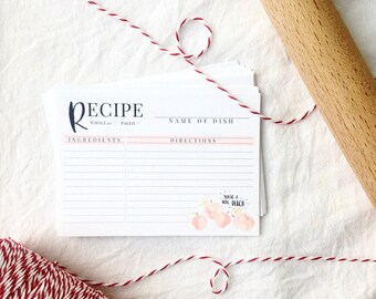 Jeu de cartes de recette Vous êtes une couleur pêche | Cases Whole30/Paleo | Cadeaux pour les boulangers | Cadeau de pendaison de crémaillère | Cadeau d'anniversaire | Cuisinier à domicile