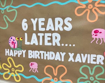 SpongeBob Birthday Banner