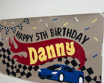 Hot Wheels Birthday Banner