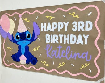 Stitch Birthday Banner