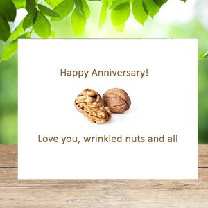 wrinkled nut, funny anniversary gifts, funny anniversary card, funny anniversary, funny anniversary card for husband, anniversary husband image 1