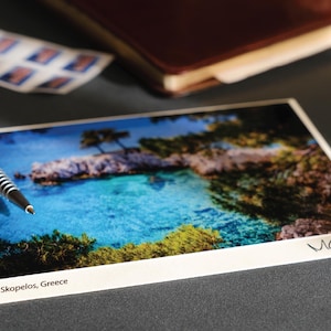 Grußkarte mit Foto, Griechenland, Skopelos