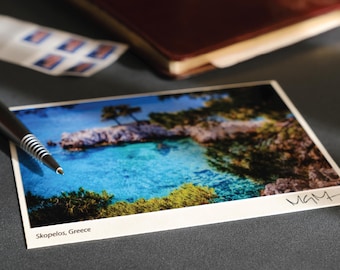 Notecard with photo, Greece, Skopelos