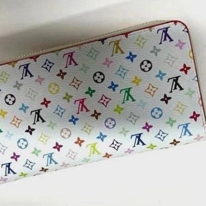 Louis Vuitton Limited Edition Zippy Wallet Multicolor Takashi Murakami