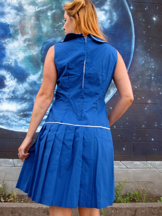 1950s sailor DRESS pleats peter pan collar Union Made… Gem