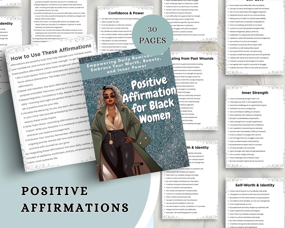 Positive Affirmations for Black Women | Printable Daily Motivation ...