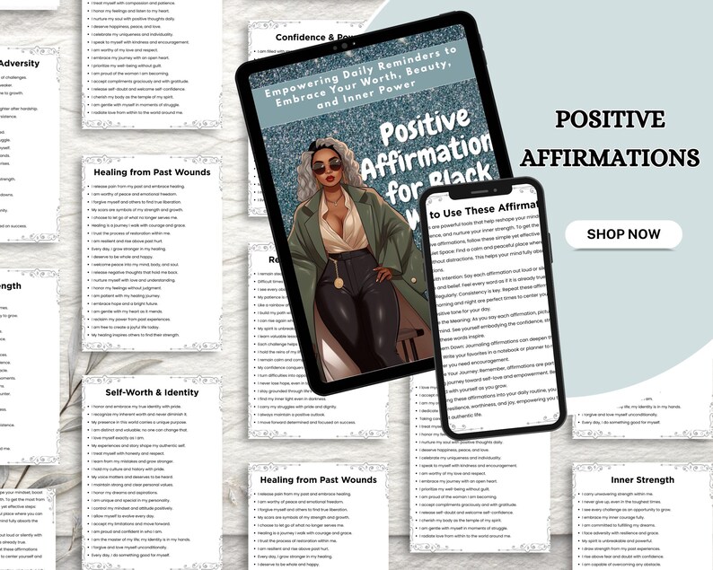 Positive Affirmations for Black Women | Printable Daily Motivation ...