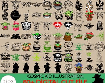 Cosmic Kid Digital Cut Files: 82-teilige Galaxy-Designs (Instant Download)