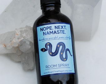 Protection Ritual Mist - Witch Room Spray for Boundaries & Energy Clearing - Nope Next Namaste with Fluorite and Amazonite