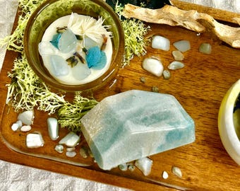 Mermaid Magick Altar: Sea Witch Ritual Set with Crystals