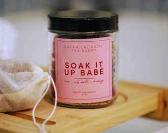 Botanical Bath Tea, Rose Jasmine Hibiscus, Self-Love Soak