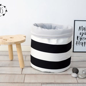 stripes laundry basket, toy storage, Toy basket, storage bin, laundry hamper, zdjęcie 2