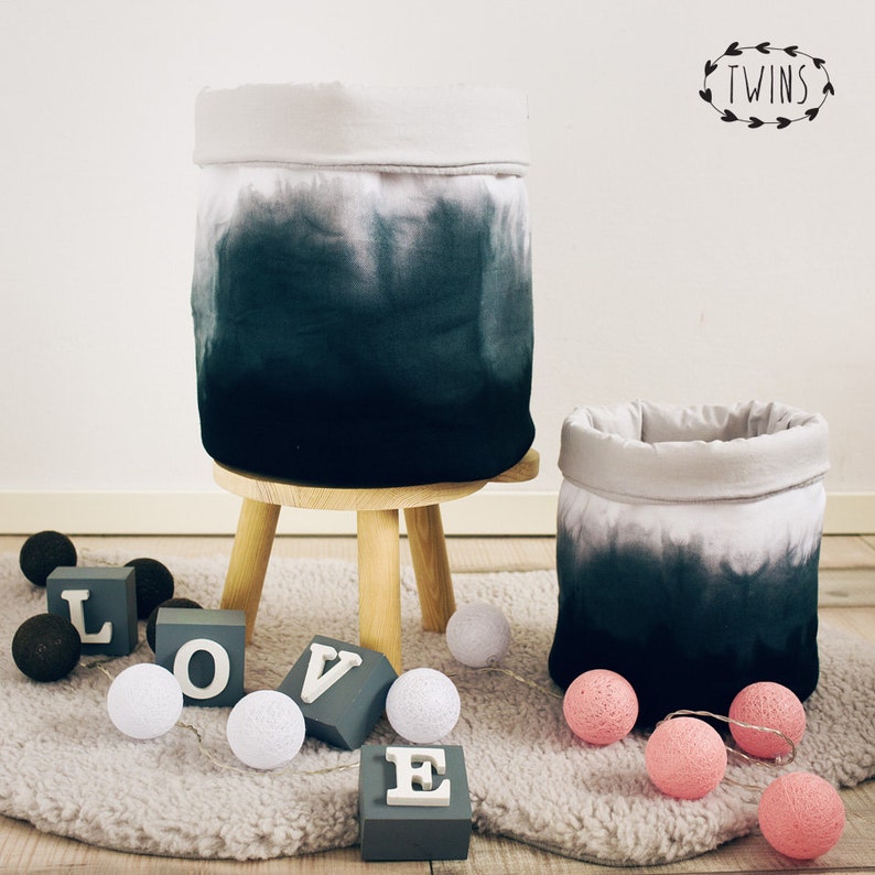 Ombre Basketround Nursery Basket Laundry Basket Toy Etsy