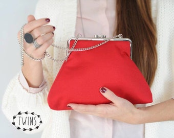 kiss lock red Bag/retro bag