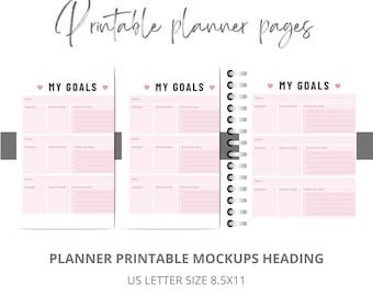 Mein Ziel Planer Printable, Wöchentliche Ziele Vorlage, Wöchentlicher Ziel Fortschritt Tracker, US LETTER Sofortiger Download PDF