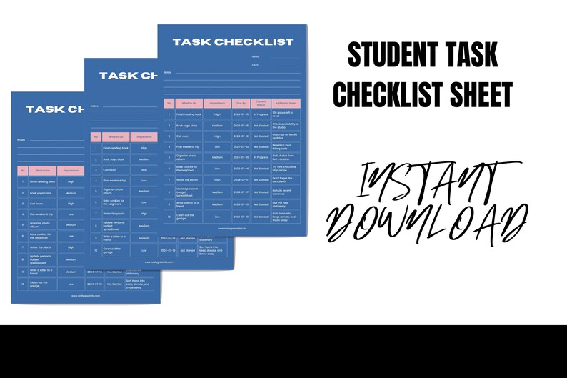 Task Tracker Spreadsheet Template Google Sheets Digital To-do List ...