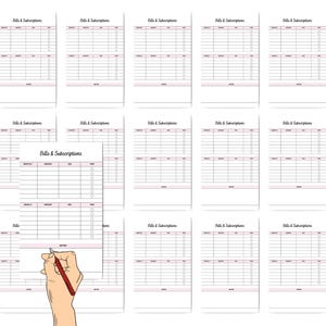 Bill and Subscription Tracker Google Sheets | Monthly & Yearly Payment Organizer | Digital Expense Tracker Template